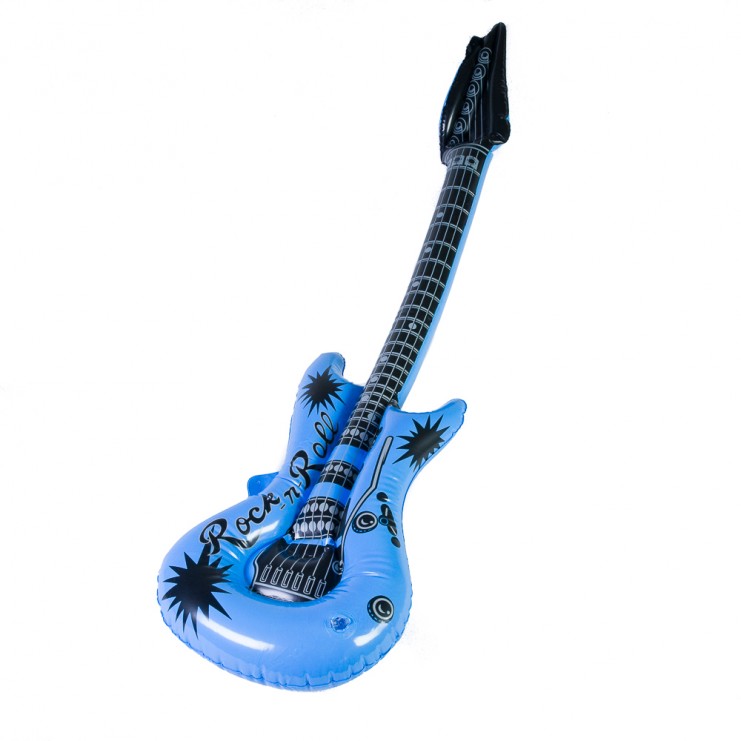 Guitarra eléctrica y saxo hinchables