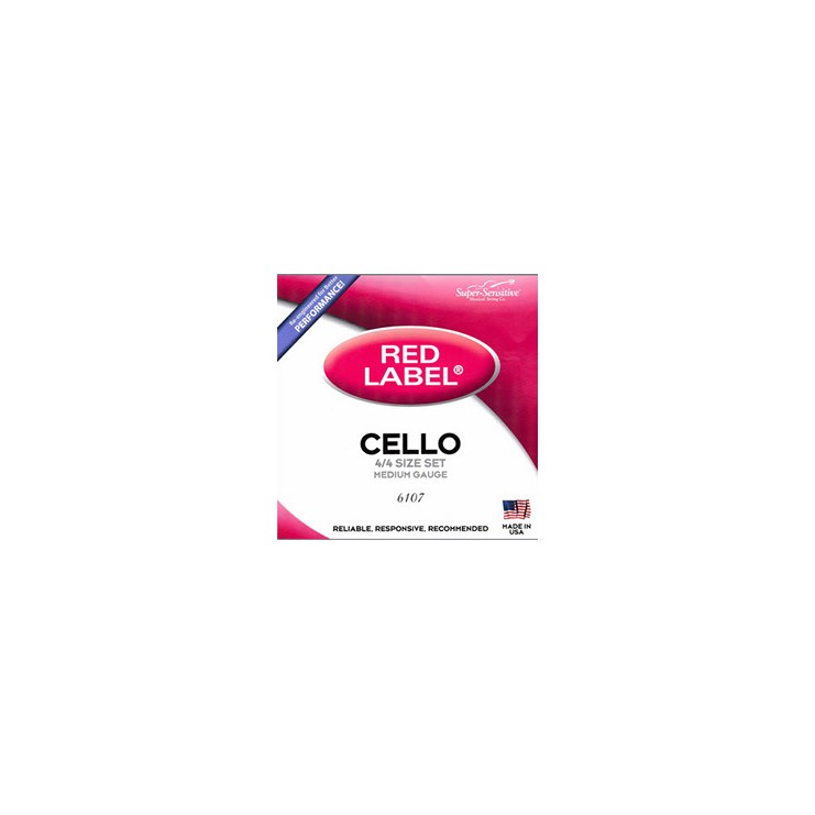 Super-Sensitive Red Label cello D string Medium