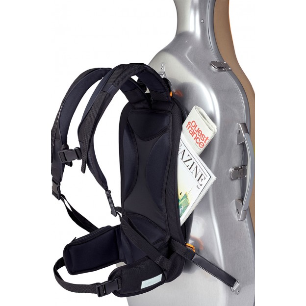 Mochila ergonómica Bam con bolsa para partituras para estuche de cello 9036