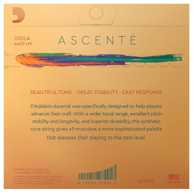 D'Addario Ascenté viola string set