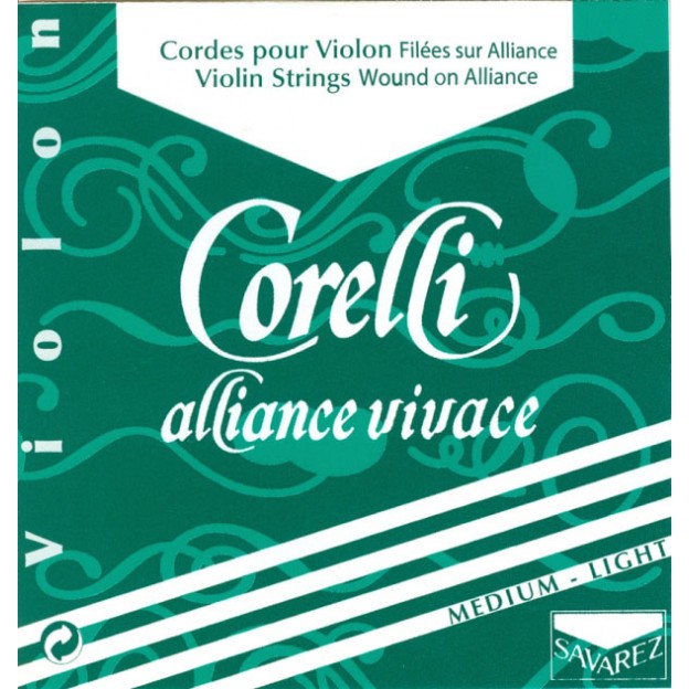 Cuerda violín Corelli Alliance Vivace 821ML 1ª Mi Bola Medium-Light