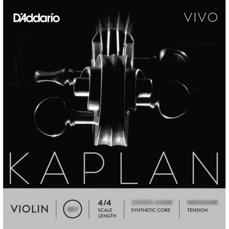 D'Addario Kaplan Vivo violin E string, Ball Medium