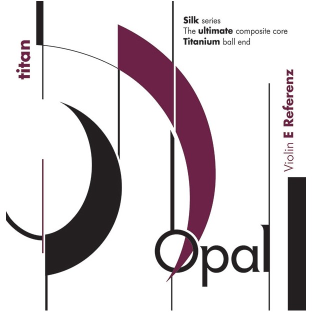 Cuerda violín For-Tune Opal Titan E Referenz 1ª Mi Bola acero Medium 2 unidades en bolsa de seda