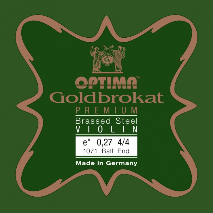 Cuerda de violín Optima Goldbrokat Premium Brassed 1ª Mi Bola 0.27 Hard
