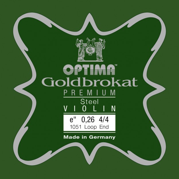 Optima Goldbrokat Premium violin E string, Loop 0.26 Medium