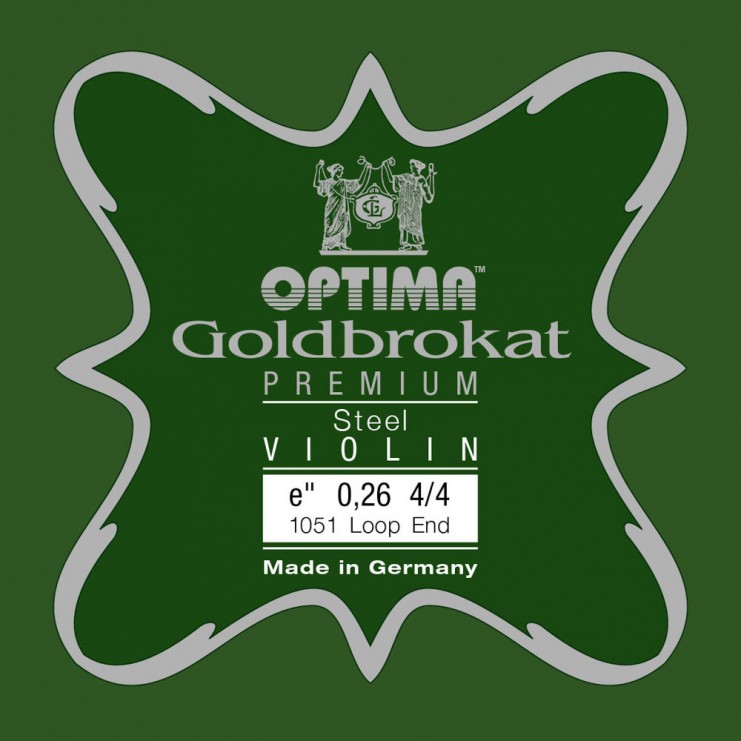 Optima Goldbrokat Premium violin E string, Loop 0.26 Medium