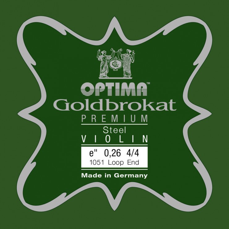 Cuerda de violín Optima Goldbrokat Premium 1ª Mi lazo 0.26 Medium