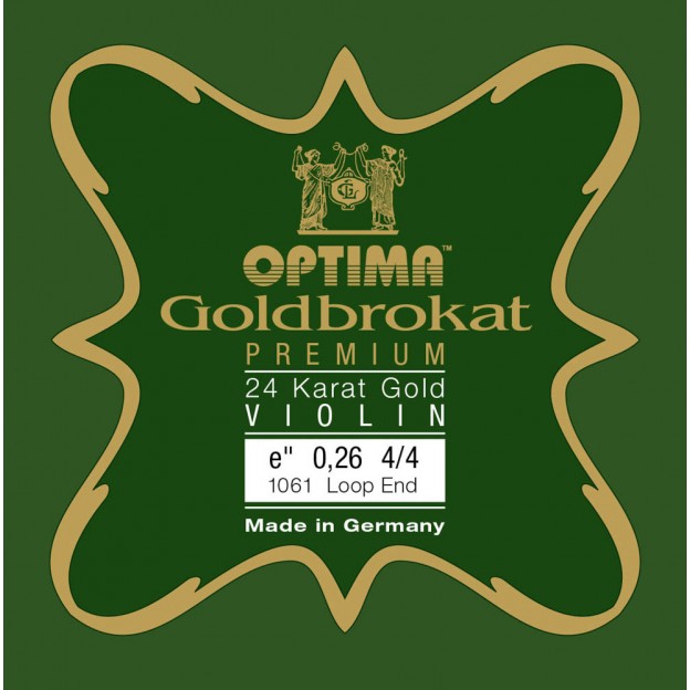 Cuerda violín Optima Goldbrokat Premium 24K Gold 1061 1ª Mi lazo 0.26 Medium