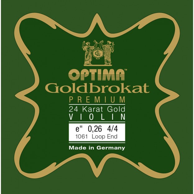 Cuerda de viol&iacute;n Optima Goldbrokat Premium 24K Gold 1&ordf; Mi lazo 0.26 Medium