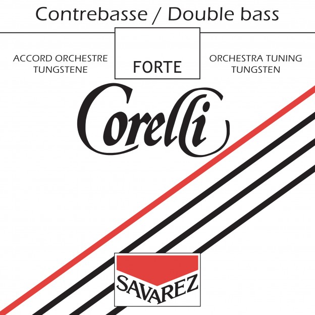 Jeu de cordes de contrebasse Corelli orchestre tungstène Forte tirant