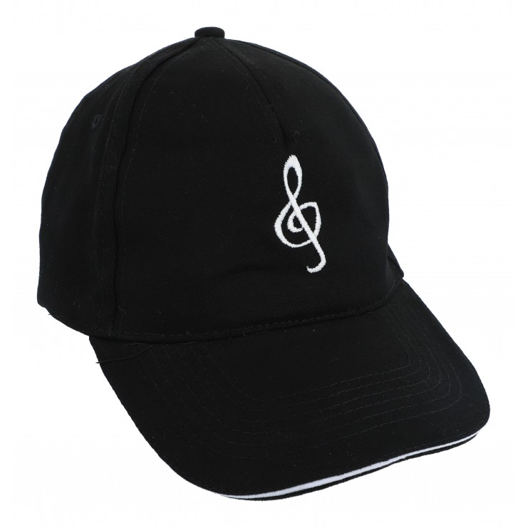 4604GAGC Casquette noire avec visière GC Clé de sol