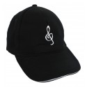 4604GAGC Gorra negra con visera GC clave de sol