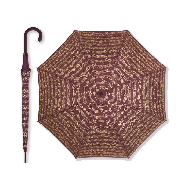 Parapluie bordeaux port&eacute;e musicale