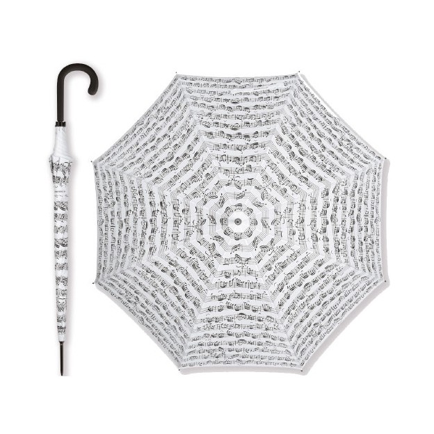 Parapluie blanc port&eacute;e musicale