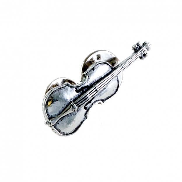 Silver cello pin