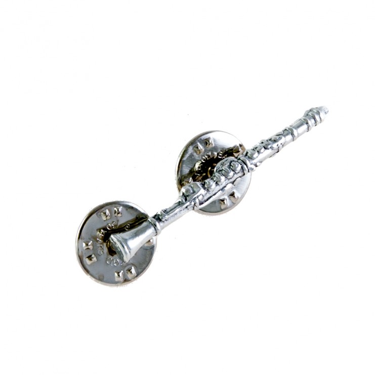 Pin's clarinette argenté
