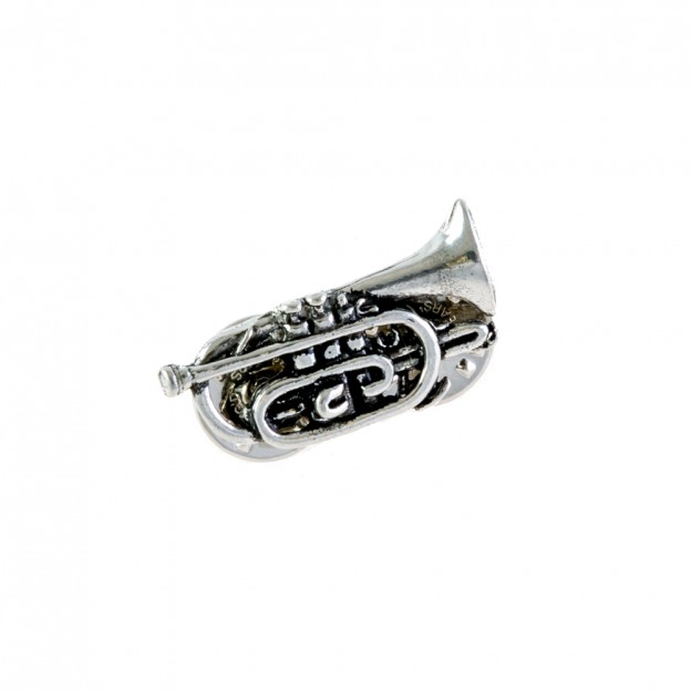 Pin's cornet argent&eacute;