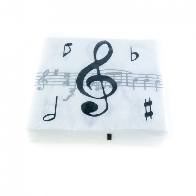 Treble clef and staff napkins