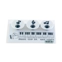 Set de 3 pinces musicales blanches