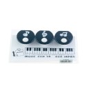 Set de 3 pinces musicales noires