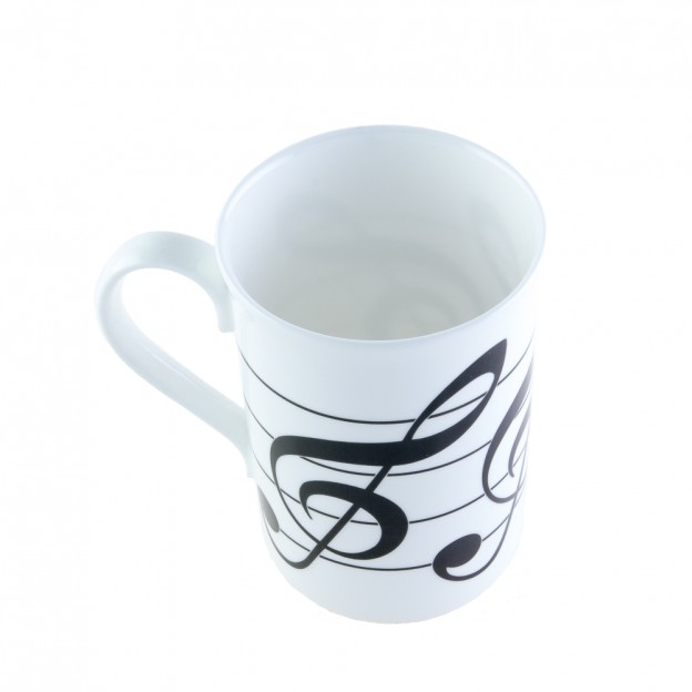 Treble clef china mug