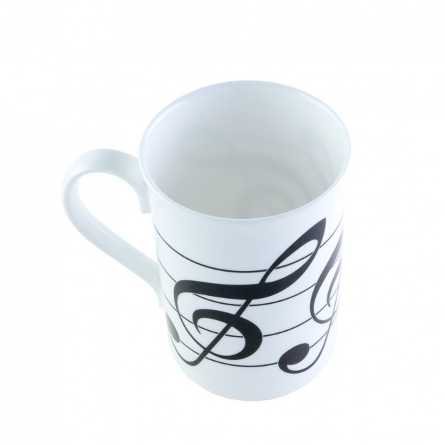 Porcelain mug treble clef
