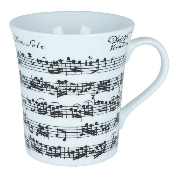 Mug blanc en porcelaine Vivaldi