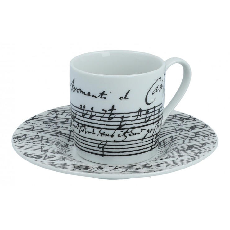 Tasse à expresso en porcelaine partition avec soucoupe assortie