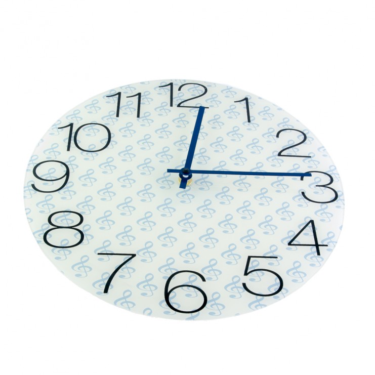 Horloge ronde Clé de sol