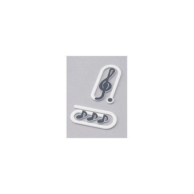 Set clip corcheas y clave de sol negro/blanco