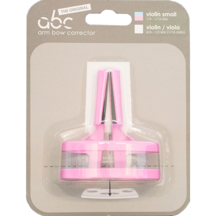 ABC corrector bow guide 1/4-1/16 violin pink