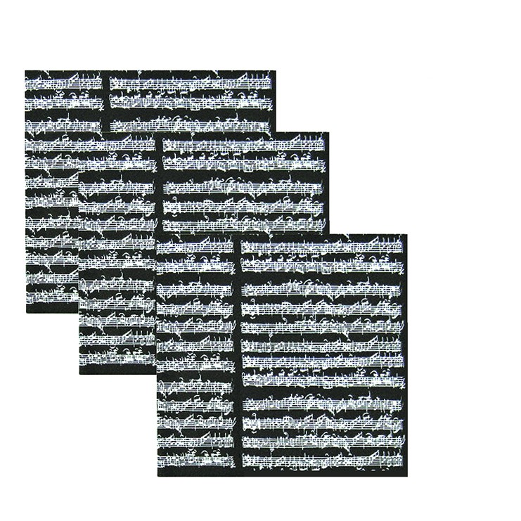 Manuscript black gift wrap pack x 3 units