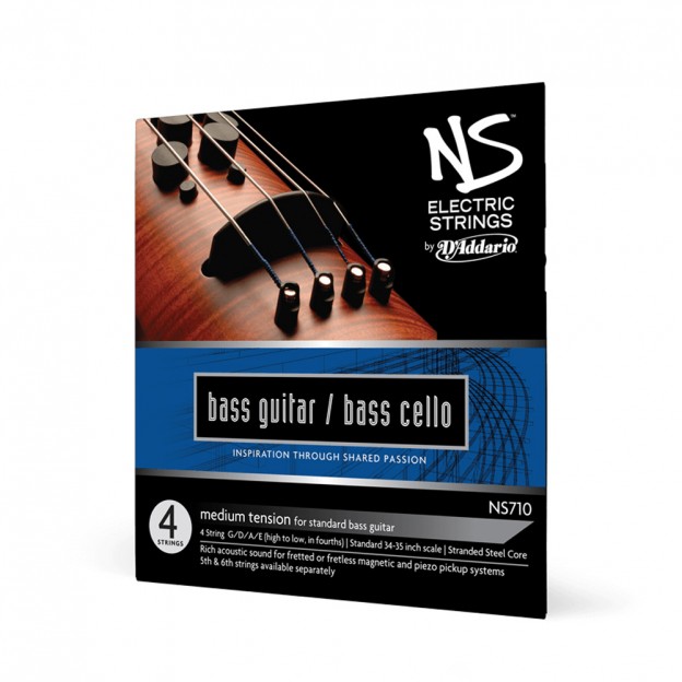 Cuerda c/bajo/cello D'addario eléctrico NS710 Juego 4/4  Medium