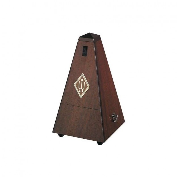 Wittner Maelzel metronome with bell, matte walnut wood