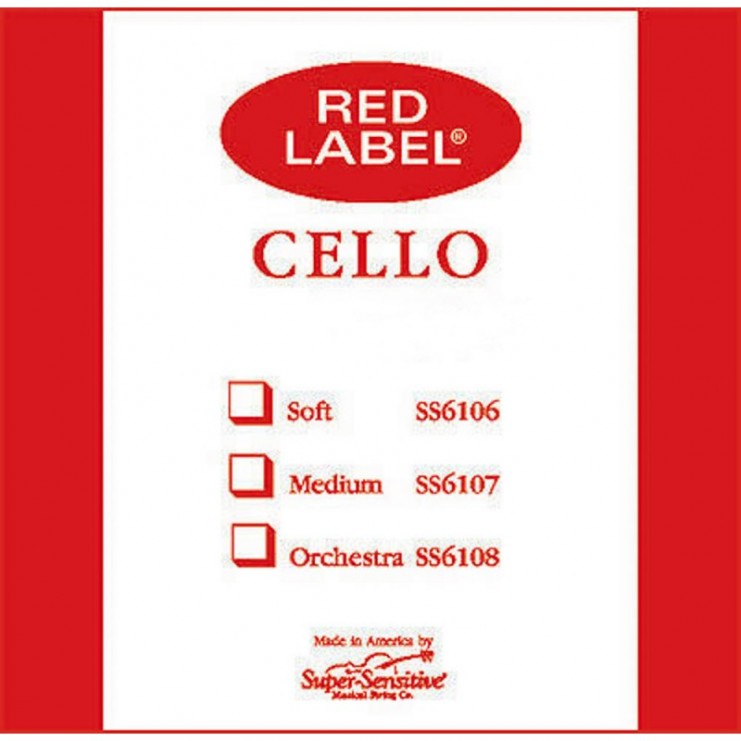 Set de cuerdas cello Super-Sensitive Red Label Medium 3/4