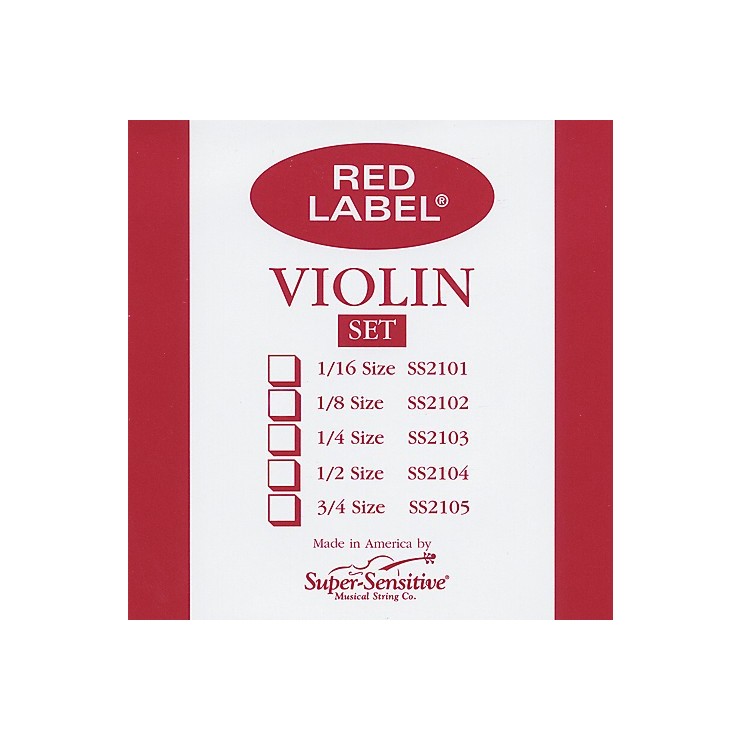 Cuerda violín Super-Sensitive Red Label 3ª Re Medium 1/2