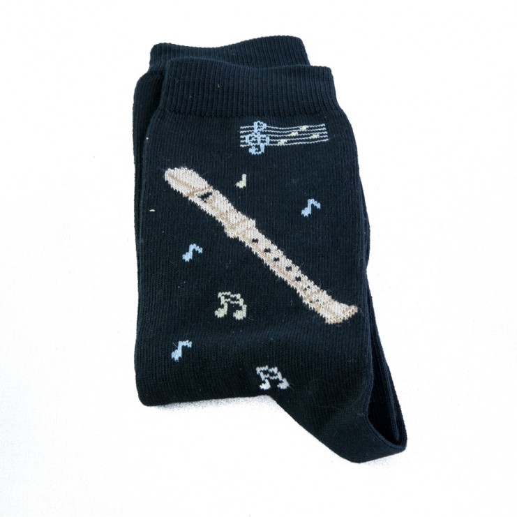 Calcetines negros flauta dulce (taille 43-45)