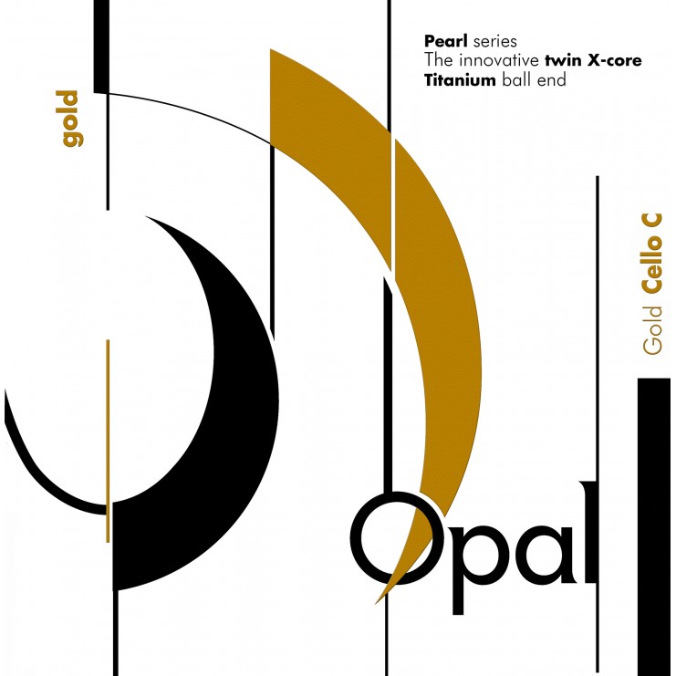 Corda cello For-Tune Opal Gold 2ª Re acer 4/4 Medium