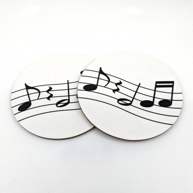 White staff coasters