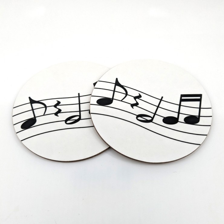 Posavasos blancs portée