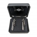 Pendientes trombone plateado