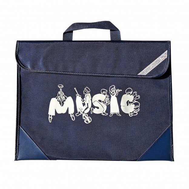 "Music" blue bag