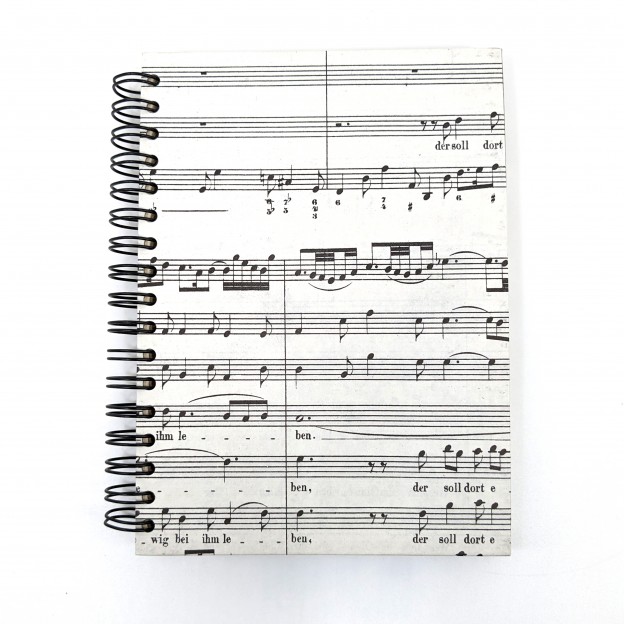 Notebook A6 handmade sheet music