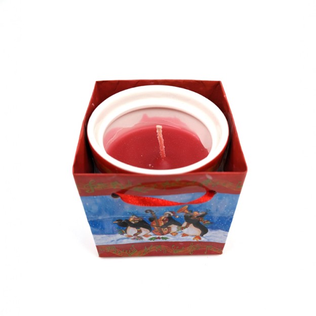 Christmas penguin candle