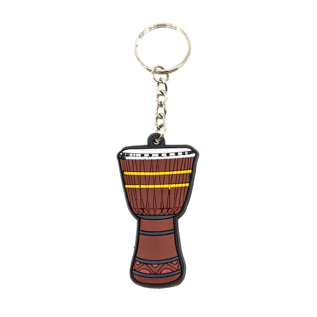 Djembe rubber keychain