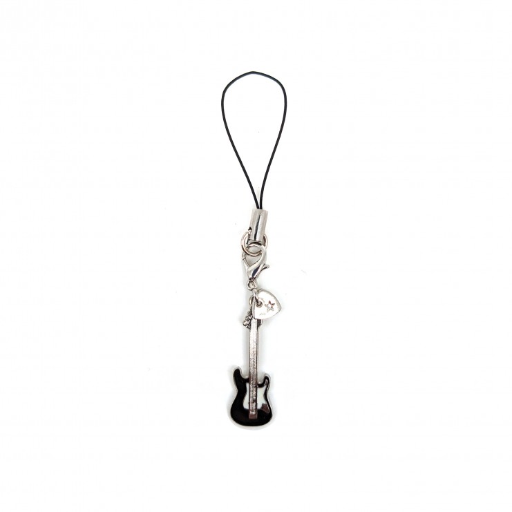 Colgante guitare eléctrica noir pour decorar el móvil