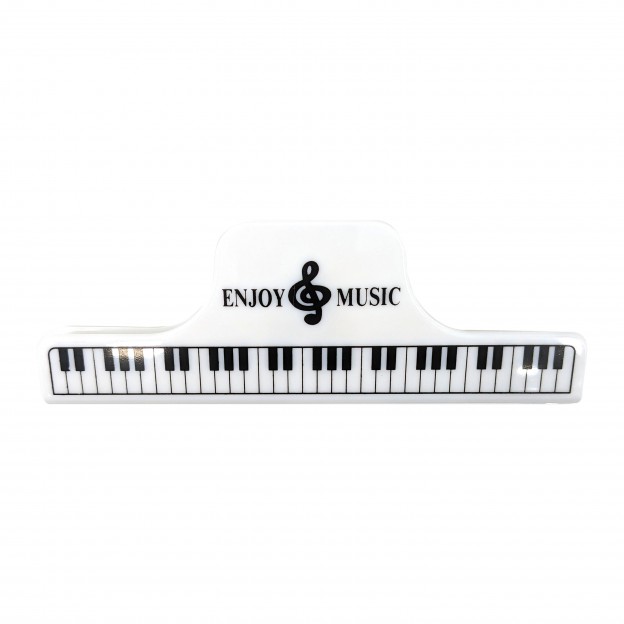 White piano keyboard clip