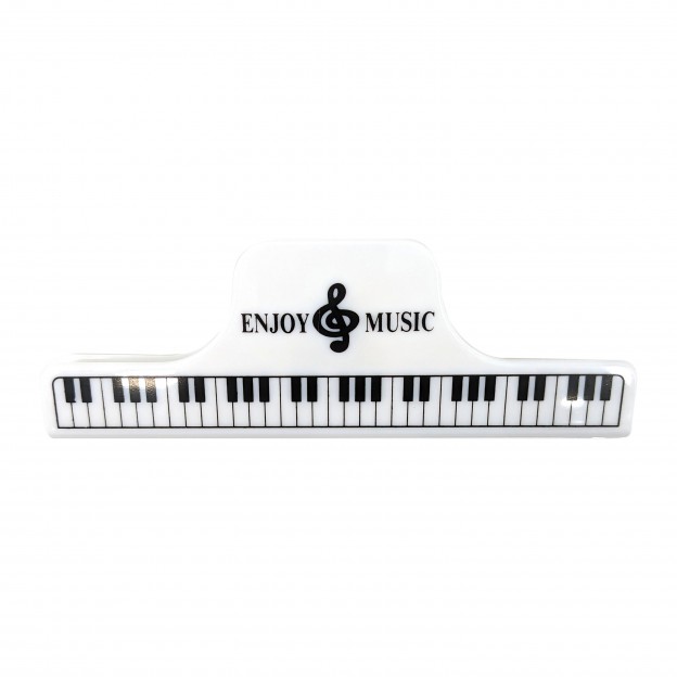 White piano keyboard clamp