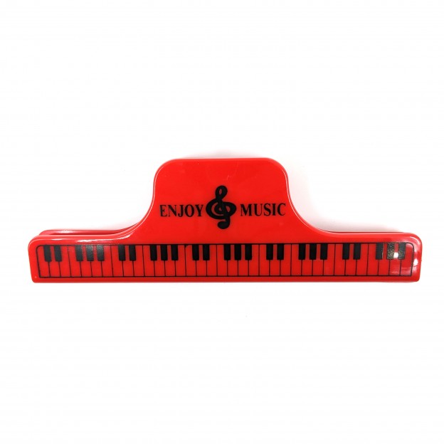 Red piano keyboard clamp