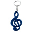 Treble clef rubber keychain